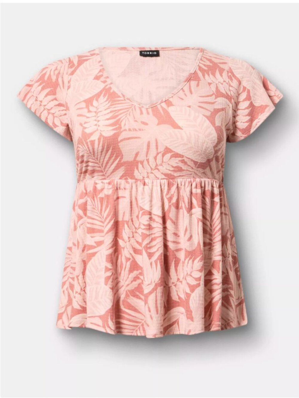 Textured Jersey Flutter Sleeve Babydoll Top NWT- SIZE1